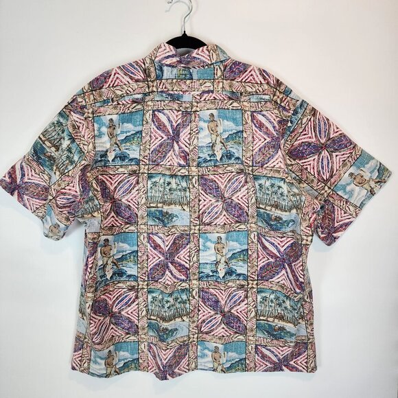 Vintage 90s Reyn Spooner 1994 Hawaiian Shirt Mele Kalikimaka Island Santa sz XL‎ - Picture 6 of 10